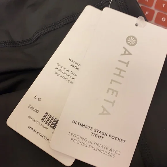 Athleta Ultimate Stash Pocket Tight // Black #981892 - Picture 8 of 10